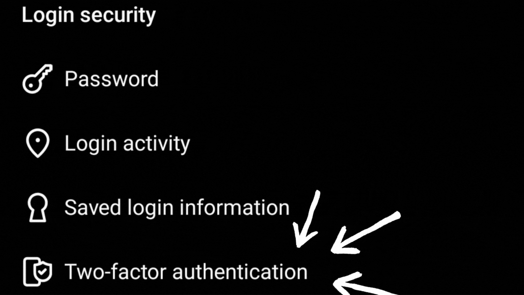 Under Security, open Two-factor authentication