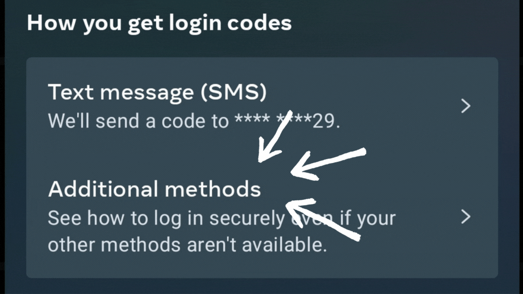 Select additional methods