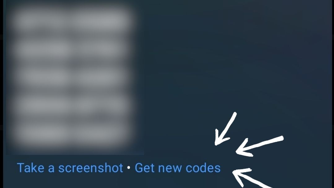 Screenshot the recovery codes and save them in a safe location