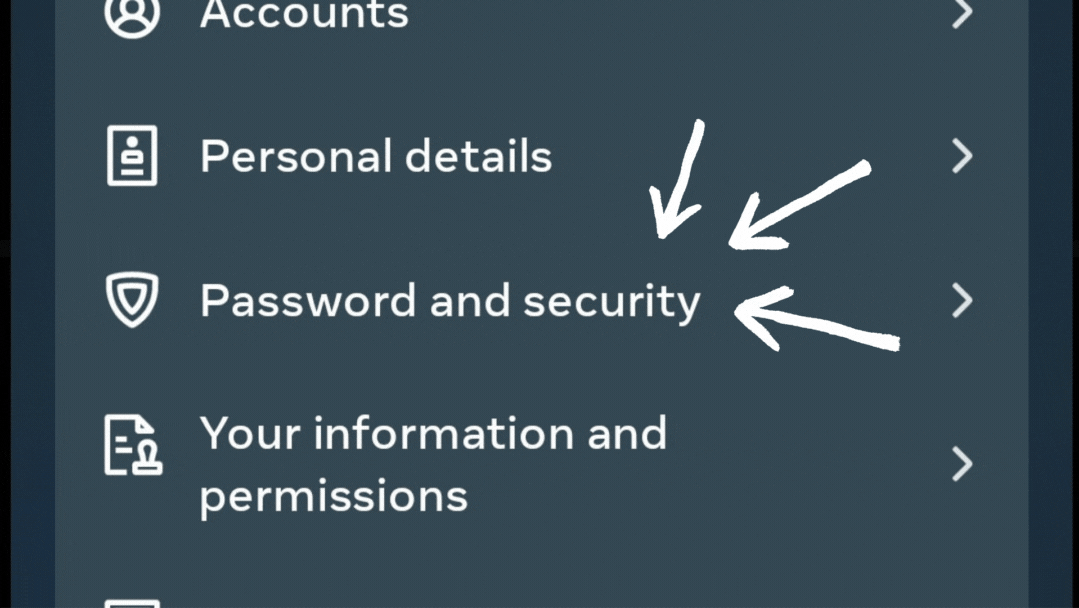 Go to Password and security